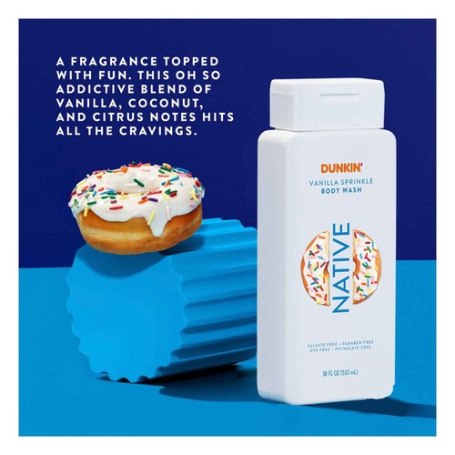 Native Body Wash Limited Edition Scents | Vanilla Sprinkle 18 oz Body Wash & Strawberry Frosted 18 oz Body Wash (Vanilla Sprinkle & Strawberry Frosted)