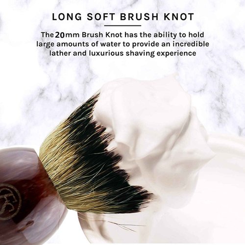 Shaving Brush for Men,Frank FS shaving Pure Badger Chrome Metal Brushes for Professional Shaving Gift to Father Husband(knot size 20mm)