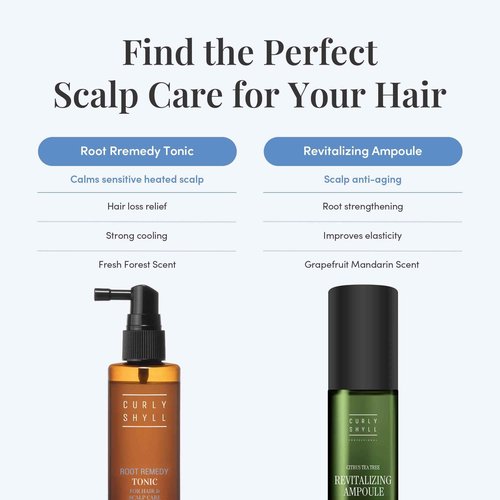 CURLYSHYLL Root Remedy Scalp Tonic | Scalp Cooling & Comfort Care with Botanical Extracts | Lightweight Daily Scalp Essence | 100ml