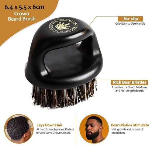 11-in-1 Deluxe Wave Hair Care Set - 3 Durags, Wave Brush, Bristle Beard Brush, Wave Comb, Spray Bottle, 2 Stocking Caps, Mirror for Men