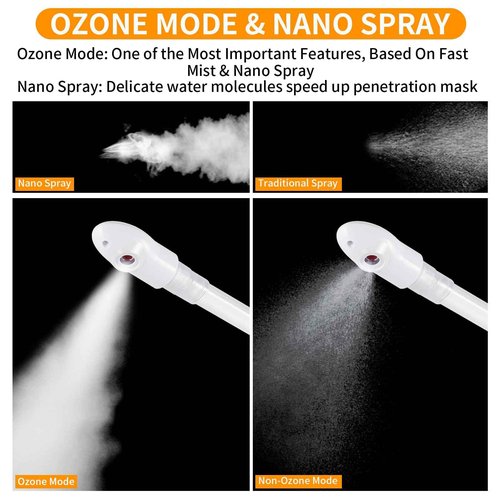 Facial Steamer Nano Ionic Face Steamer with Extendable Arm, Portable Facial Steamer, Rotating Nozzle Esthetician Vapor Face Steamer