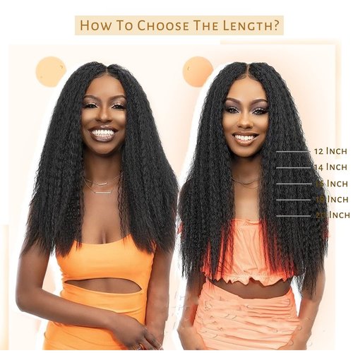 Caliee I Tip Hair Extensions Real Human Hair Kinky Straight, 18inch Natural Hair Extensions Human Hair for Black Women Natural Black Color Real Remy Hair Extension I Tips Hair Thick End 50G 50s/pack