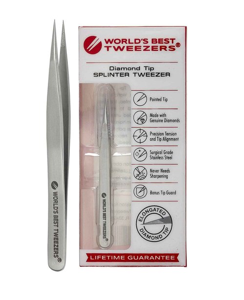 World's Best Tweezers Diamond Tip Tweezer (Professional)