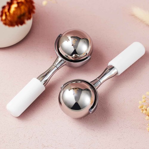Cryo Sticks for Face-360 Rotating Unbreakable Steel Ice Globes, Cold Massage Roller Ball -Facial Skin Care Tools for Women, Ice Globes for Face and Eyes-Face Ice Roller-Ice Roller for Face