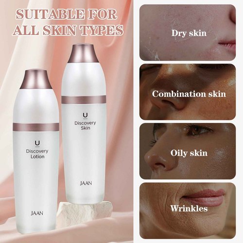 JAAN Korean Skin Care Set for Face, Anti-Aging Facial Moisturizer Lotion and Toner, Deep Hydrating for Face, K Beauty Facial Set, Christmas Gift Set for Women, Korean Skin Care, 4.5 FLOZ*2
