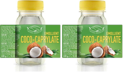 Artekas Innovation COCO-CAPRYLATE - Liquid - 100 g | 3.52 oz - Emollient - For Formulations and DIY Skin, Body, Face, Personal, Hair Care - Shower Products, Conditioning, Shampoos (Pack of 2)