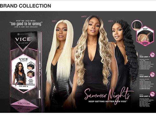 Sensationnel Vice Lace Front Wigs - Unit 6 5 Inch Deep Part Synthetic Preplucked Hairline (1B OFFBLACK)