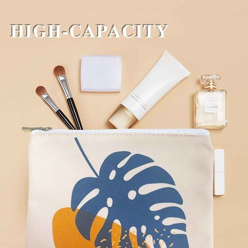 EYNDYN 9Pcs Boho Cosmetic Bags Rainbow Retro Makeup Bag Sunshine Canvas Makeup Pouch for Purse Boho Nature Cosmetic Pouch Mid Centry Decor Travel Accessory Pouch