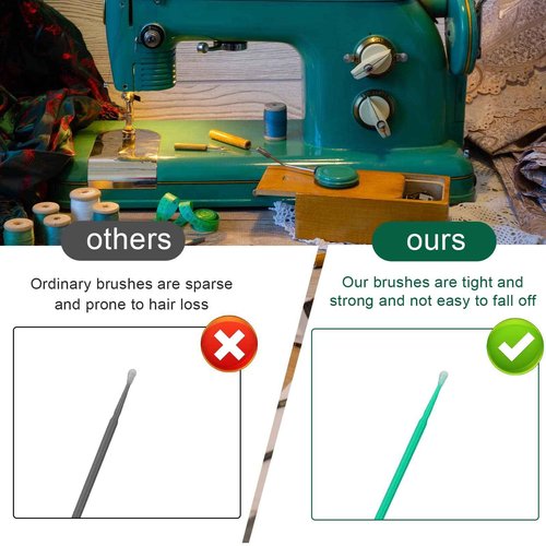 200 Pcs Sewing Machine Cleaning Brushes Tool Kit, Disposable Bendable Pointed Tips Clean Sticks Multi-Purpose Long-Handled Cleaning Swabs for Makeup Cleaning Charging Port Sewing Machine Paint