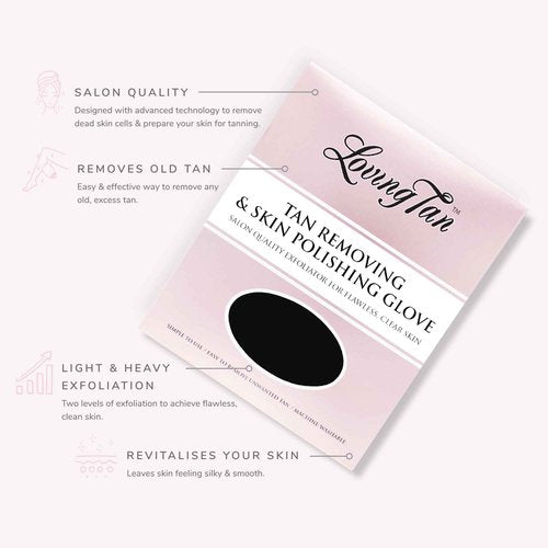 Loving Tan Reusable Self Tanner Removing & Skin Polishing Glove, Exfoliating With Light & Heavy Options, Washable & Durable Design, Suited for All Skin Types - 1 ct.