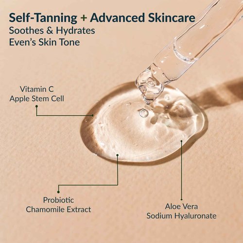 Self Tanner Drops & SPF 30 Face Moisturizer Bundle, Natural Anti-Aging Tanning Drops and Face Moisturizer with SPF 30 Set