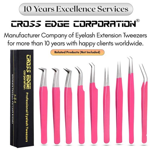 My Lash Tools New Isolation Lash Tweezers For Eyelash Extensions Best for Individual Isolation & Classic Lashes Japanese Stainless Steel Lightweight Precision Lashing Twisers (MattePInkJPs)