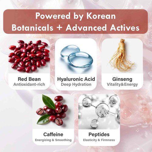 OHMIA Korean Red Bean Body Lotion for Women - 24-Hour Hydrating Moisturizer for Dry Skin with Peptides & Hyaluronic Acid for Smooth Sensitive Skin - Vegan & Cruelty-Free - 8.45 fl oz