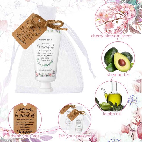 Dansib 24 Sets Hand Mini Lotion Bulk Employee Appreciation Gifts Travel Size Hand Cream Inspirational Thank You Gifts for Christmas Teachers Coworkers Employee Staff Team Nurse(Fresh)