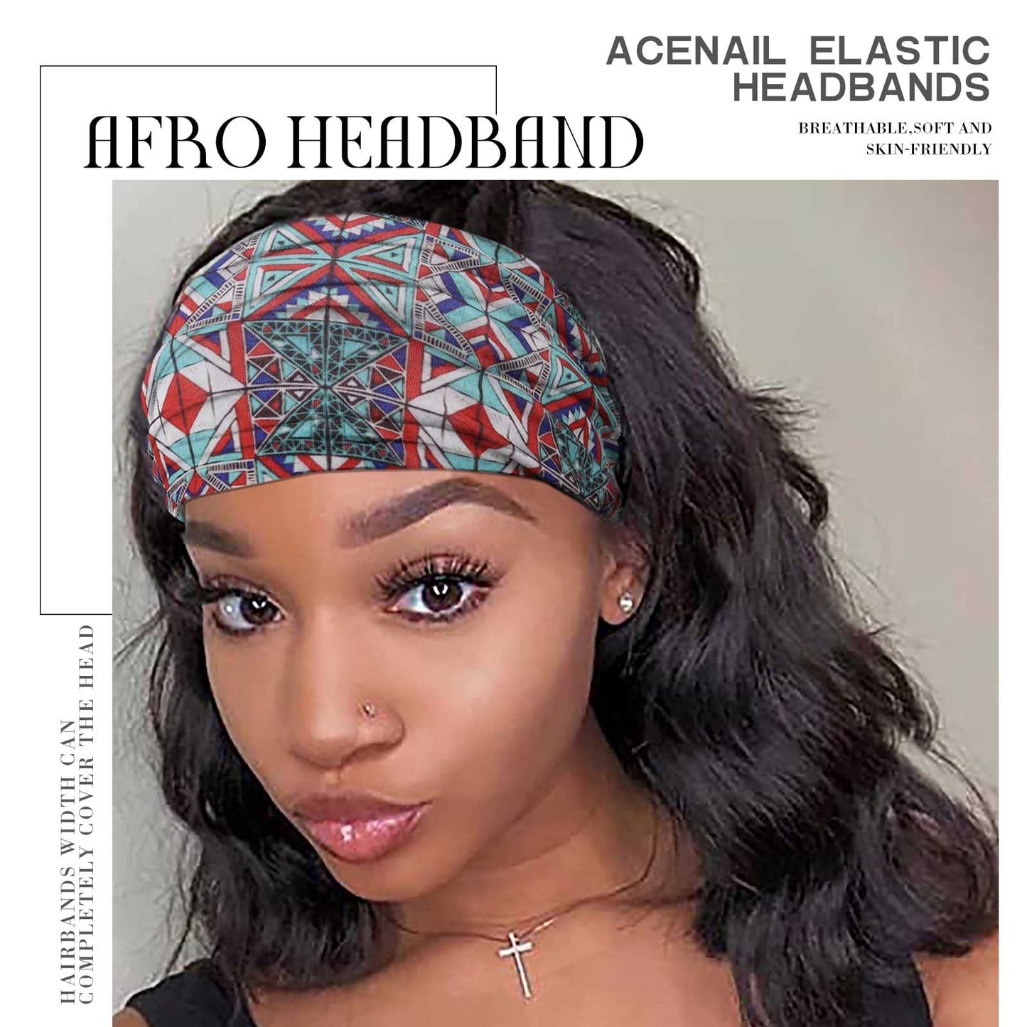 Acenail Wide Headbands Women Turban Knotted Headband Elastic Non Slip Hairbands African Head Bands Cotton Workout Head Wraps Bohemian Head Band Running Sports Hairband Yoga Head Scarfs Boho Hair Accessories for Women and Girls Pack of 4 (#8 Stylish)