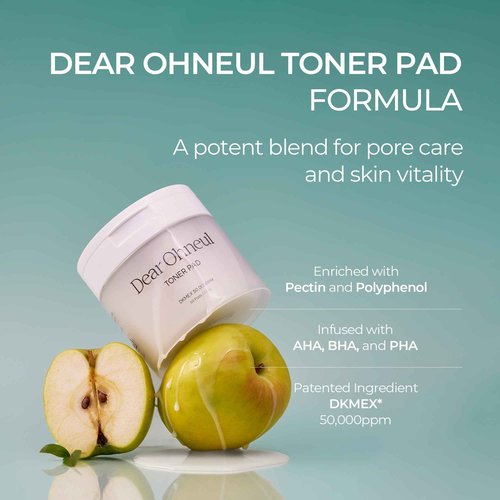 Dear Ohneul Singreen Donkey Toner Pad – 60 Pads (7.05 oz) | Pore-Tightening & Hydrating | Smooth, Radiant Skin with Donkey Milk | Gentle Exfoliation & Soothing Effect | Korean Skincare Essential