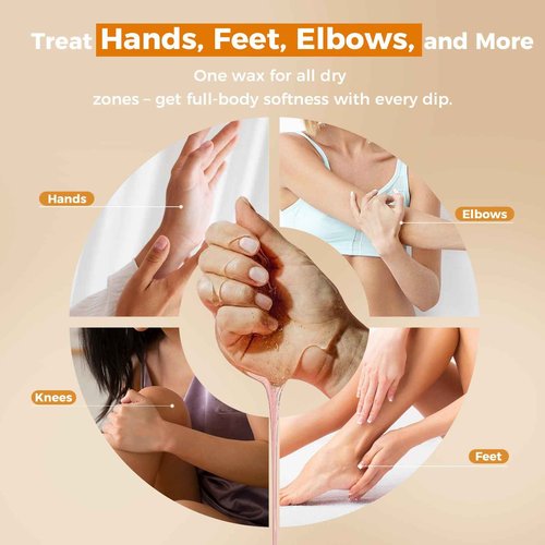 GIRLEARLE Paraffin Wax Refills 10 Packs Unscented for Paraffin Wax Bath Machine - for Dry Cracked Skin on Hands, Feet, Elbows - Moisturizing Hydration to Relieve Stiff Muscles & Joints