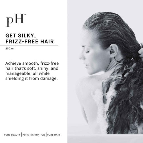 pH PURE HAIR Deep Moisture Shampoo - Sulfate-Free, Hydrating pH Balanced Shampoo for Dry, Damaged & Color-Treated Hair with Kokum Butter & Rose Extract - 8.45 oz