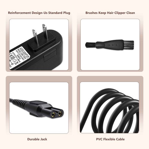 15V Replacement Power Cord for Philips Norelco Shavers & Beard Trimmers - Compatible with HQ8505, 7000, 5000, 3000, 9000 Series, MG5750, MG7750, S1560, OneBlade & More - 3.9FT Charging Adapter