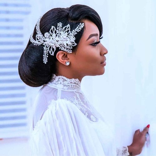 LOVFOIVER Wedding Head Pieces Crystal Bridal Hair Clips Women's Handmade Bridal Rhinestone Wedding Party Hair Accessories(Silver)