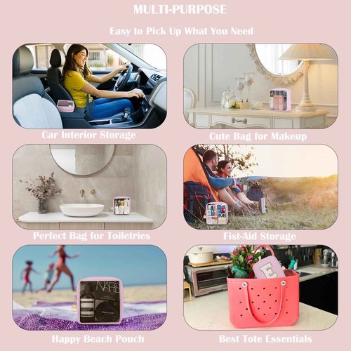 CHICREEN 3 Pack Clear Toiletry Bag,Portable Travel Makeup Bags with Zipper, TSA Approved Clear Organizer Bags,Make Up Pouches, Carry-on Travel Accessories Essentials,Gifts for Women,Pink
