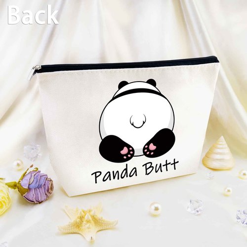 Yoxiumi Panda Gifts for Women Panda Bag Pandas Gift Bag Pandas Makeup Bag Zipper Pouch Cosmetic Pouch Travel Toiletry Bags Graduation Gift Ideas for Daughter Sister Bestie Friends
