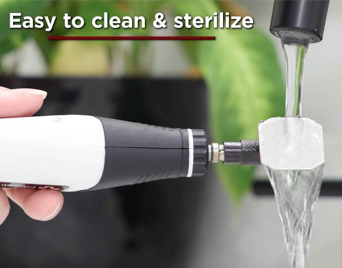 Stainless Steel Electric Pedicure File with Reusable Coarse and Fine Heads, Metal Foot File Callus Remover for Feet. Effortlessly Removes Calluses, Dead Skin for Smooth Healthy Feet