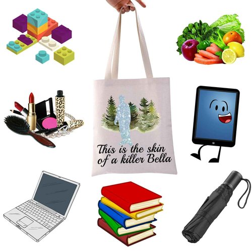 WCGXKO Movie Show Inspired Gift This Is The Skin Of A Killer Bella Zipper Pouch Makeup Bag for Fans (This is the skin tote)