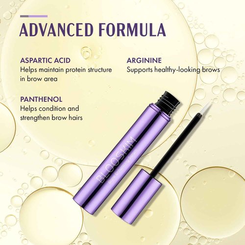 Blooskim Eyebrow Growth Serum for Women & Men – Natural Brow Enhancing Serum to Grow Thicker, Fuller Brows Fast – Nourishing Eyebrow Hair Growth - 0.17 fl oz