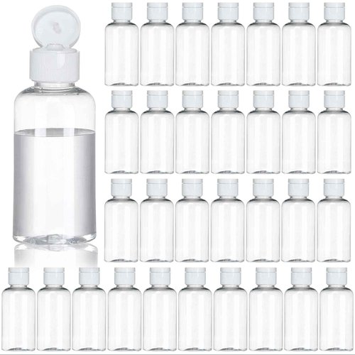 100Pack 1.7oz/50ml Plastic Empty Squeeze Bottles with Flip Cap Hand Sanitizer Bottle small travel Size bottles Refillable Container for Shampoo Lotion Cream Body Soap Baby Shower Wedding Party Favors