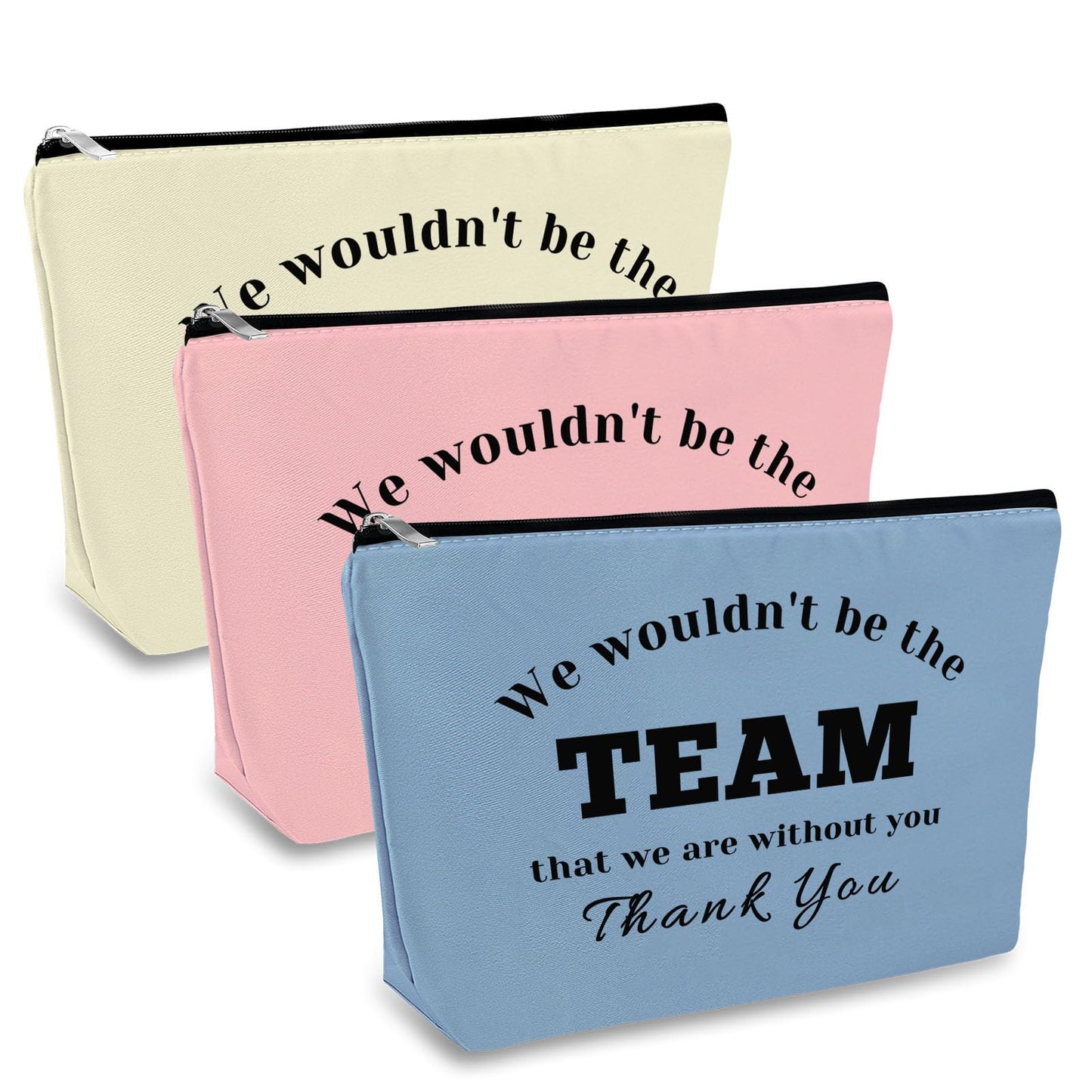 3Pcs Boss Gift Leader Appreciation Gift for Women Cosmetic Bag Leaving Farewell Gift for Coworker Teacher Cosmetic Bag Birthday Retirement Gift for Soccer Baseball Swimming Coach Leader Thank You Gift