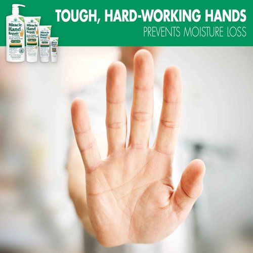 Miracle Hand Repair Cream for Dry Cracked Hands 8 oz Best Healing Hand Cream with 60% Aloe Vera - Non-Greasy Moisturizer for Working Hands - Fast Absorbing Lotion for Extremely Dry Skin (2-Pack)