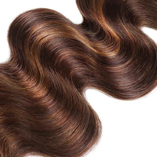 Highlight Human Hair Bundles P4/30 Body Wave Bundle 12 12 12 Inch Brazilian Virgin Hair 3 Bundles Brown Bundle Soft Hair Weave