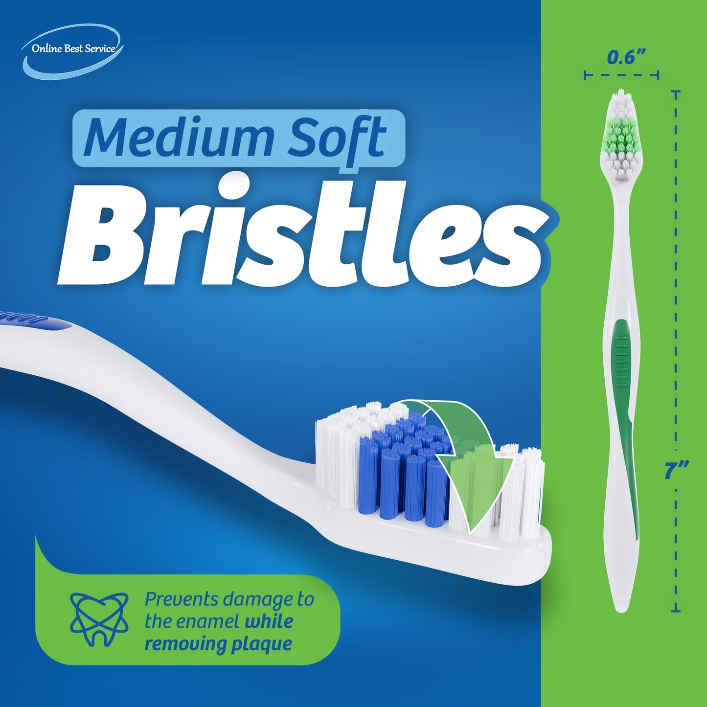 Online Best Service 100 Pack Toothbrush Standard Classic Medium Soft Toothbrush Bulk Individually Wrapped