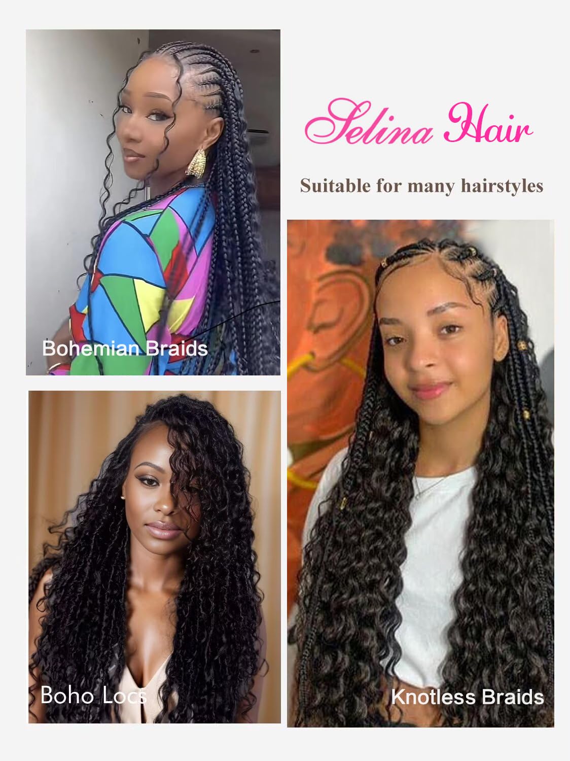 Selina Human Braiding Hair 1 Bundle 50g Loose Deep Human Hair Bulk Micro Braiding Hair Human Hair Deep Wave Bulk Human Hair For Braiding Natural Black Color (Loose Deep, 26inch)