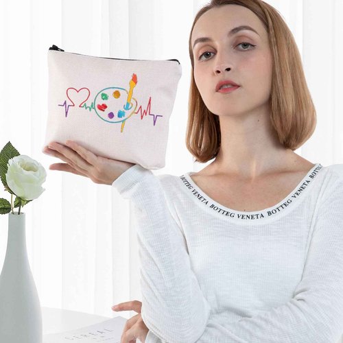 G2TUP Art Painting Artists Painter Gift Cosmetic Bag Paint Palette Brush Accessories Pouch for Art Teacher (Palette Brush Makeup Bag)