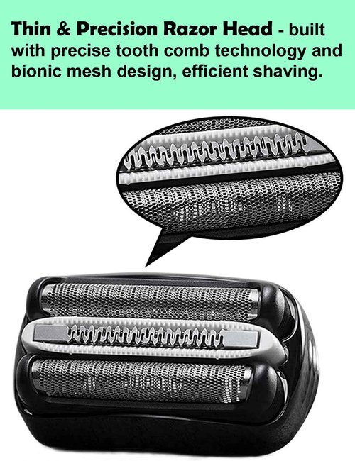 Series 3 Replacement Head 32B for Braun ProSkin Electric Shaver, S3 Wet and Dry Replacement Head Compatible with Braun 3040s 310s 340s-4 3000s Foil and Cutter (1 Count)