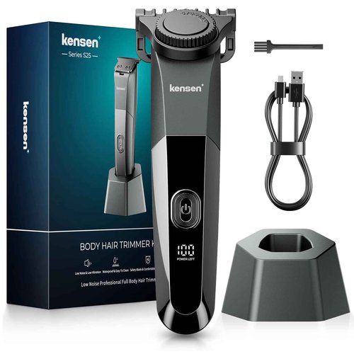 Body Hair Trimmer for Men,kensen Electric Groin & Pubic Hair Trimmer,Rechargeable Ball Shaver Groomer,Mens Body Groomer Kit for Privates,Waterproof, Cordless for Wet/Dry Use