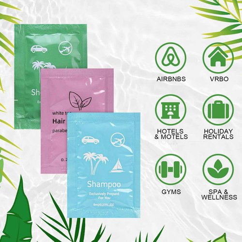 Body Wash Shampoo Conditioner Set Travel 0.28fl Oz,Travel Size Shower Gel Set,Shampoo and Conditioner Travel Bulk,Hotel Supplies Bulk Hygiene Kits for Homeless Guests Hotel (50)