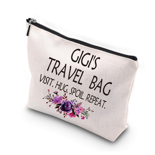 WCGXKO Gigi Gift Gigi Birthday Mother’s Day Gift Grandma Cosmetics Bag Toiletry Bag for Traveling ­ (GIGI'S TRAVEL)