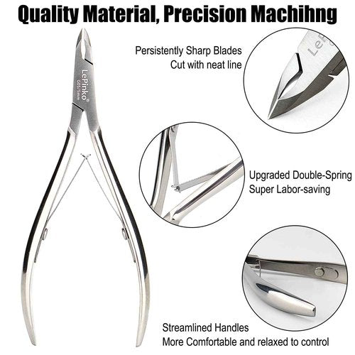 LePinko Salon-Quality and Professional Cuticle Trimmer Set 5mm Jaw