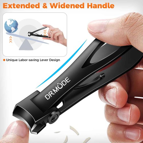Large Toenail Clippers for Seniors Thick Toenails with Wide Opening, Podiatrist Slanted Curved Toe Nail Clippers for Men Thick Ingrown Nails, 360 Degree Fingernail Clippers Nail Cutter