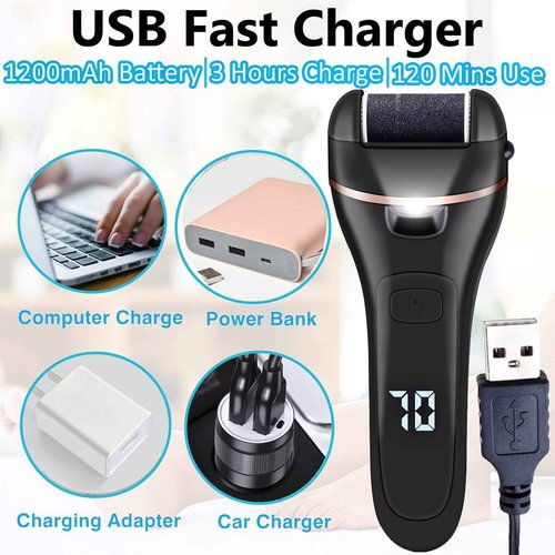 LAVAED Professional Electric Nail Drill Machine and Electric Callus Remover for Feet Waterproof Rechargeable Pedicure Kit