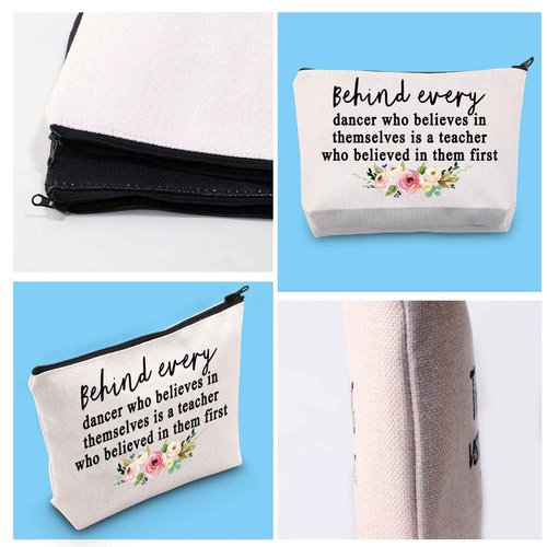 GJTIM Dance Teacher Appreciation Gift Dance Teacher Cosmetic Bag Makeup Bag for Dance Teacher Retirement (dance Teacher bag)