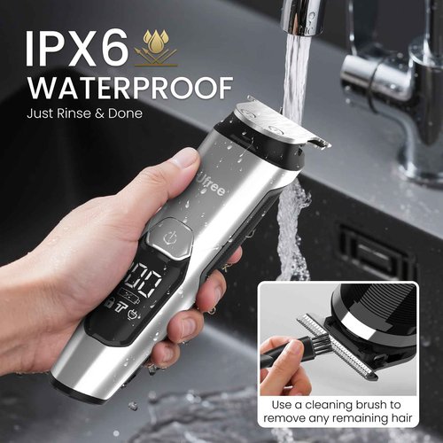 Ufree 3-in-1 Beard Trimmer Kit, Men's Electric Shaver Razor for Mustache Body Nose Facial Hair, Professional Hair Trimmer, Rechargeable Clippers, Waterproof Beard Grooming, Birthday Gifts for Men