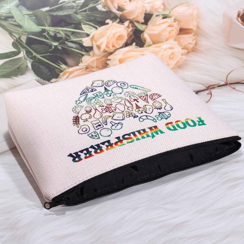 POFULL Registered Dietitian Gifts Dietitian Thank You Gift Dietitian Nutritionist Gifts Food Whisperer Cosmetic Bag RD Registered Dietitian Gifts (Food Whisperer bag)