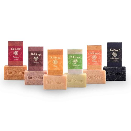 Bali Soap Tropical Paradise Collection – 6-Pack Premium Handmade Soap Gift Set, Exotic Fruit & Floral Scents, Vegan Spa Experience for Women & Men