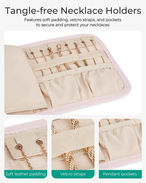 BAGSMART Travel Jewelry Case + Travel Makeup Bag