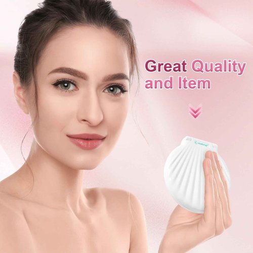 Compact Makeup Mirror with Lights Travel Vanity Mirror with Lights Small Compact Mirror 2x/10x Magnification & LED Lighted, Magnifying Mirror Portable Adjustable Rechargeable, White