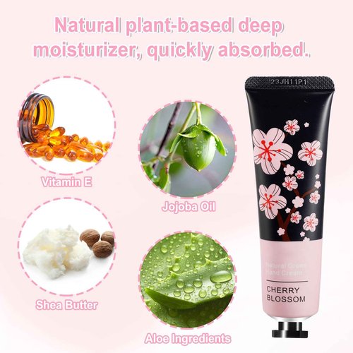 UHBYJM 120 Pack Hand Cream for Women,Bulk Hand Lotion Travel Size for Dry Cracked Hands,Moisturizing Hand Care Cream,Natural Plant Fragrance Mini Hand Lotion Gifts For Birthday Party Favors,10 Styles